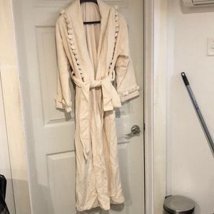 Frou Frou blush robe with ball detail tirm